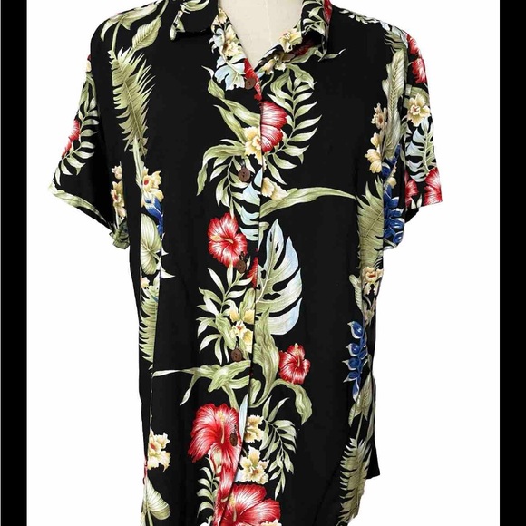 HIBISCUS COLLECTION HAWAII  Hawaiian Shirt. Size Large Button Down - Picture 3 of 10